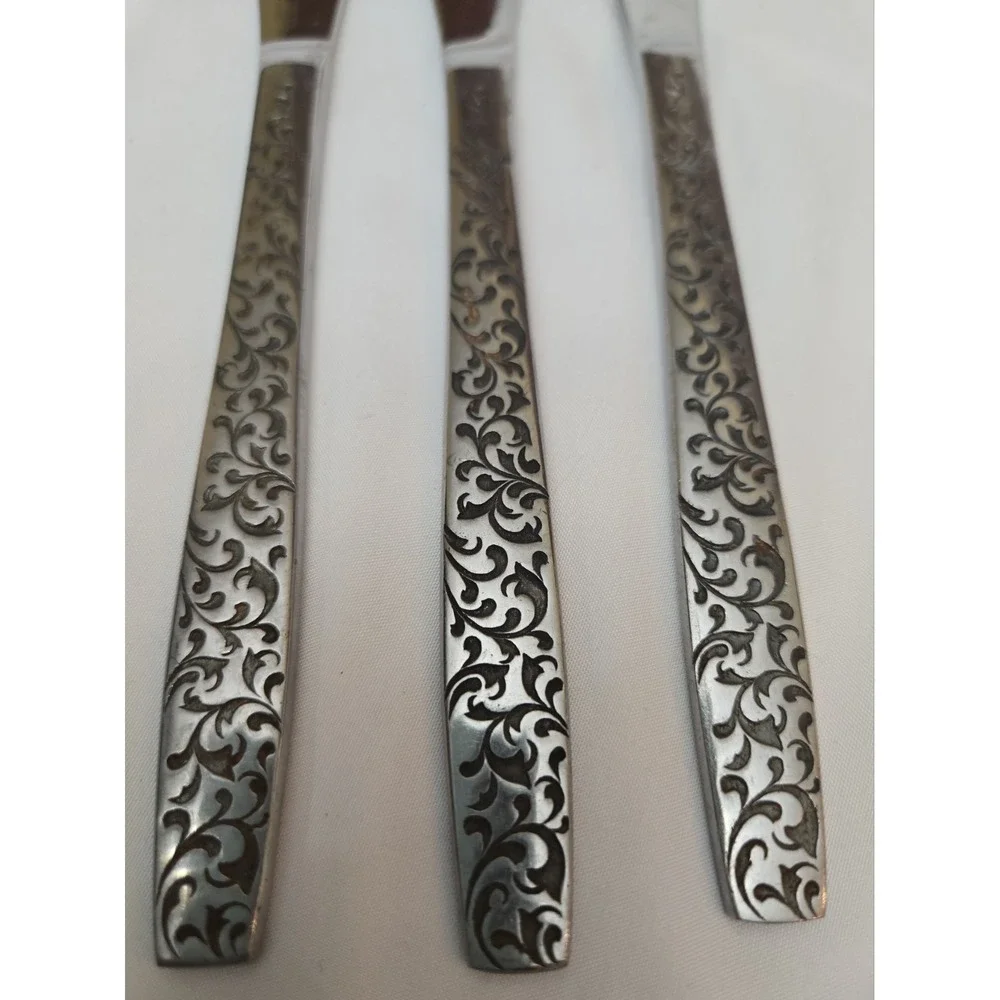 Unknown Manufacturer CORSICAN Stainless 3 Dinner Knives‎ Japan Flatware B117G